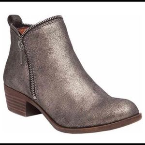 Lucky Brand Bartalino  Metallic Leather Booties